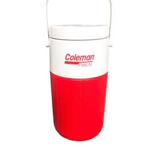 Vintage 1980s Coleman Thermos Polylite Red 1/2 Gallon Thermos